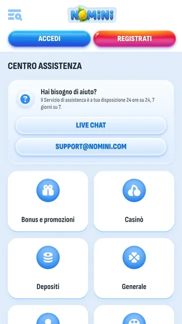 Nomini support